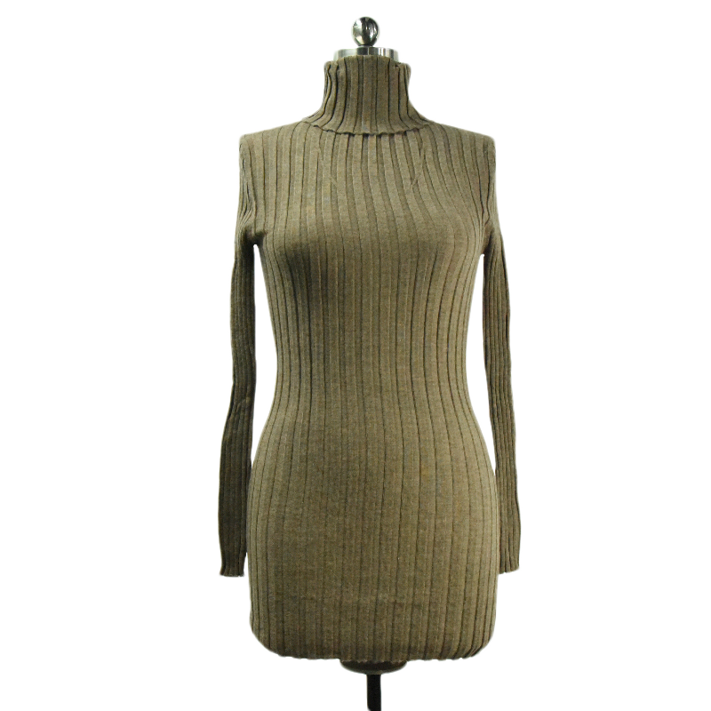 Pit-striped turtleneck cashmere sweater