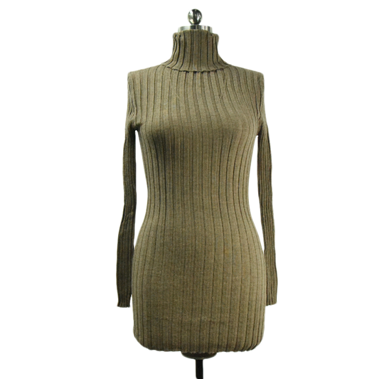 Pit-striped turtleneck cashmere sweater