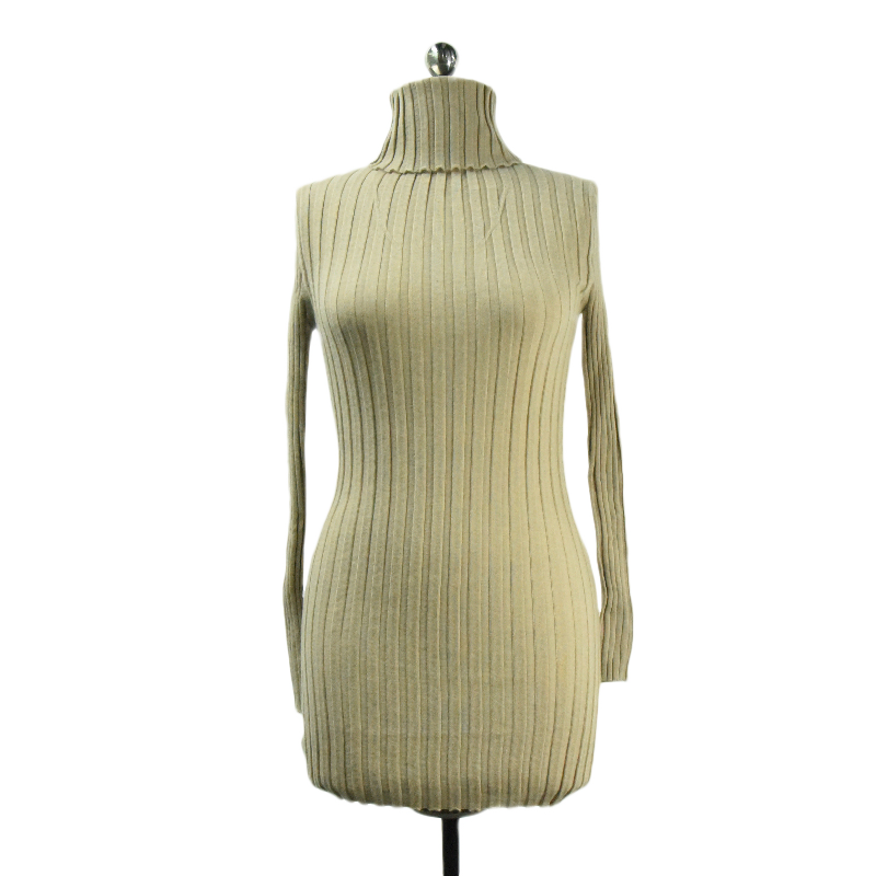Pit-striped turtleneck cashmere sweater