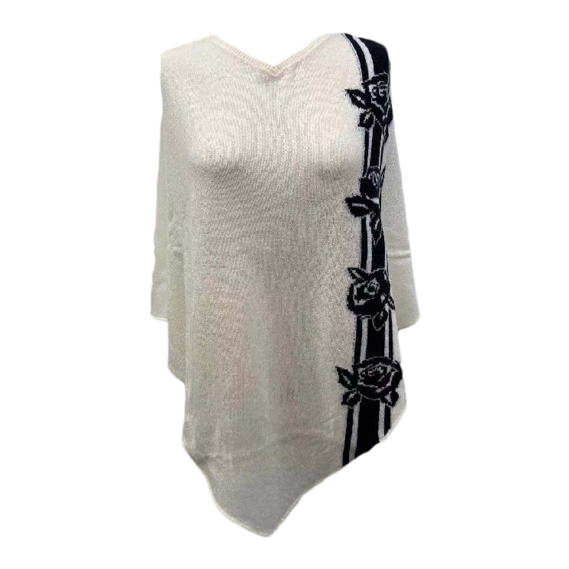 Cashmere flower Poncho