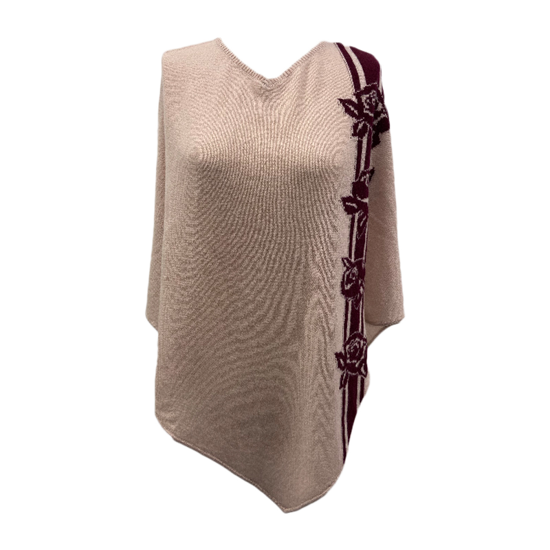 Cashmere flower Poncho