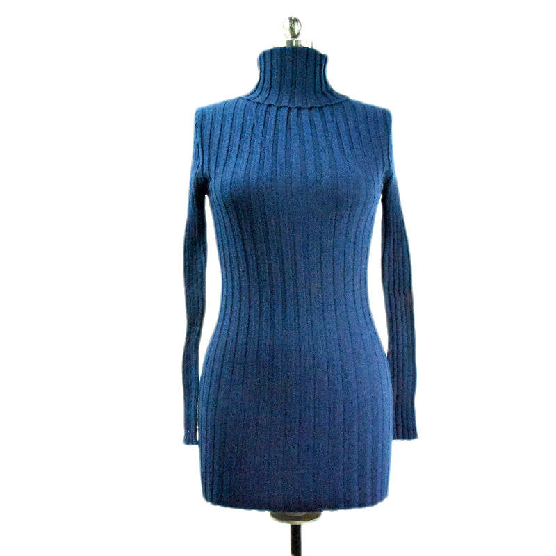 Pit-striped turtleneck cashmere sweater