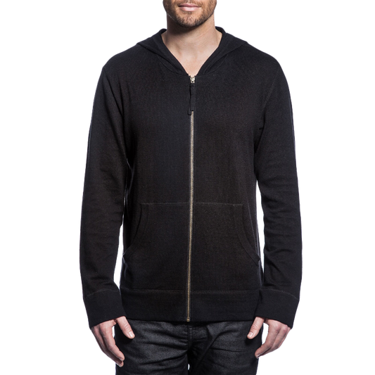 Unisex long sleeve knit cashmere zipper hoodie
