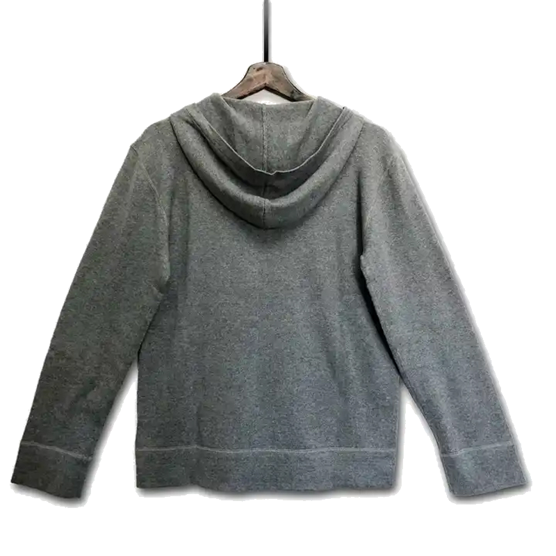 Unisex long sleeve knit cashmere zipper hoodie