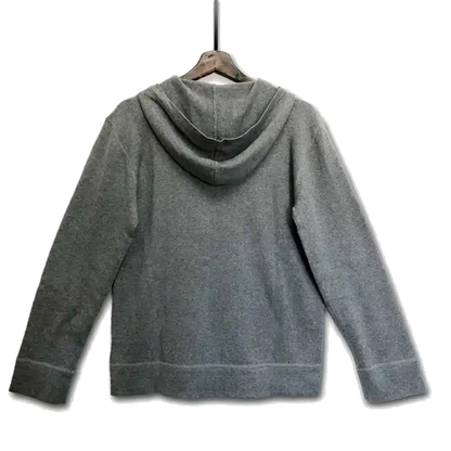 Unisex long sleeve knit cashmere zipper hoodie