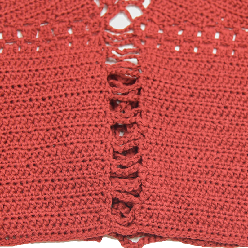 Red Halter Crochet Sexy Women's Tank Top