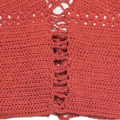 Red Halter Crochet Sexy Women's Tank Top